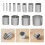 72Pcs Durable Silver Circle Cutters for Clay Crafts and Sculpting 10