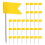 100Pcs Decorative Yellow Map Push Pins - Flag Markers for Cork Boards 10