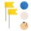 100Pcs Decorative Yellow Map Push Pins - Flag Markers for Cork Boards 9