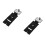 2Pcs Portable Black Makeup Organizer ABS Foldable Palette with Mirror 7
