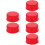 6Pcs Red Can Replacement Caps Coarse Thread PP Rubber Material 7