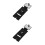 2Pcs Portable Black Makeup Organizer ABS Foldable Palette with Mirror 6