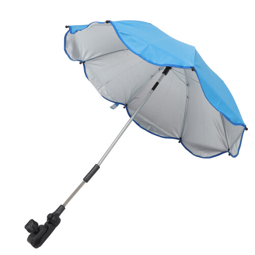 2Pcs Stroller Accessories Sky-Blue Clip on Umbrella Sun Shade