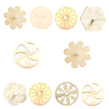 20Pcs Unfinished Wooden Tops for Kids DIY Painting Beige Craft Toys