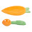 3Sets Assorted Ceramic Carrot Shape Dip Bowls and Mini Serving Spoons 2