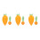 3Sets Assorted Ceramic Carrot Shape Dip Bowls and Mini Serving Spoons 6
