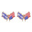 2Pièces Broche Drapeaux Symbole 8