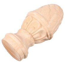 4Pièces Finials Bois Naturel Beige Pour Poteaux Escalier Intérieur