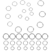 5Sets Silver Open Jump Rings Metal Connectors for DIY Jewelry Crafts