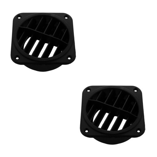 2Pièces Grille D'évent Noire En Plastique Pour Chauffage 2
