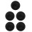 5Pièces Membrane Vibration Caoutchouc Noir Pour Enceinte Basses Auto 3