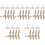 50Pcs Golden Plastic Socket Box Wall Mount Recessed Insulation Repair 3