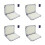 4Pcs Certificate Holders Blue PU Paper Document Protectors 6