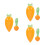 3Sets Assorted Ceramic Carrot Shape Dip Bowls and Mini Serving Spoons 7