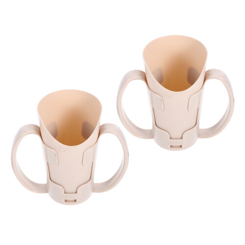 6Pièces Coupe Portion Beige PP Pour Seniors Avec Prise Sécurisée 1
