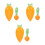 3Sets Assorted Ceramic Carrot Shape Dip Bowls and Mini Serving Spoons 4