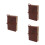 3Pcs Blank Notebook Journal Coffee PU Cover Vintage Travel 7