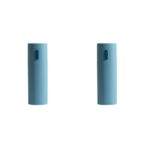 2Pcs Compact Travel Toothbrush Storage Holder Blue Plastic Carry Case 2