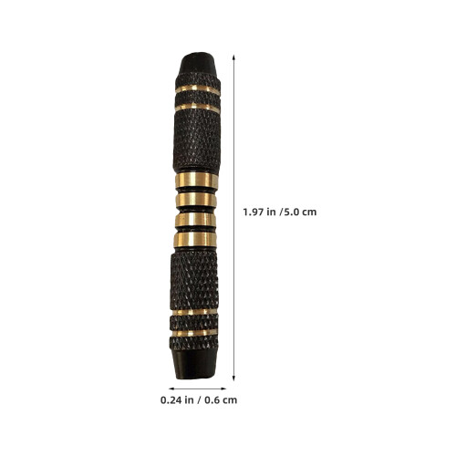 3Pièces De Fléchettes Noires Métal Filetées Confort Grip Durable 1