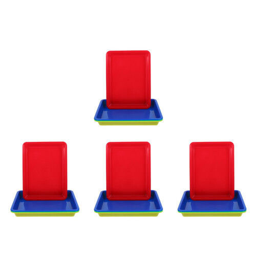 16Pcs Sensory and Toy Trays Plastic Assorted Color for Classroom Use 2
