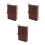 3Pcs Blank Notebook Journal Coffee PU Cover Vintage Travel 3
