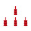 4Pièces Supports Universels Sangles Nylon Rouge Pour Extincteur Auto 8