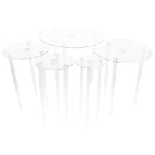 25Sets Plastic Cake Support Dowels White PP Rods for Tiered Cakes