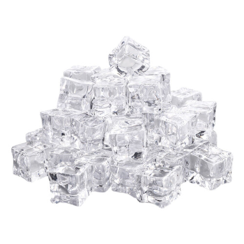 80Pièces Cubes De Glace Simulés Transparent Pour Décoration
