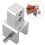 2Pièces Extension Amortisseur Suspension Aluminium Argent Durable 11
