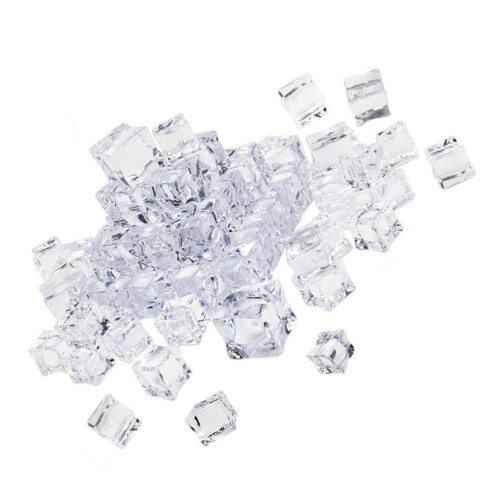 80Pièces Cubes De Glace Simulés Transparent Pour Décoration 1