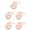 5Pièces Sac Transparent PVC Rose Accessoire Rangement Mini 6