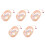 5Pièces Sac Transparent PVC Rose Accessoire Rangement Mini 9