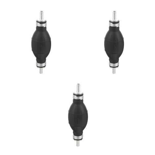 3Pièces Siphon Noire Plastique Inox Transfert Essence Auto 2