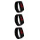 3Pièces Digitales LED Enfants Bracelet Silicone Noir Ajustable 4