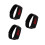 3Pièces Digitales LED Enfants Bracelet Silicone Noir Ajustable 3