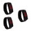 3Pièces Digitales LED Enfants Bracelet Silicone Noir Ajustable 5