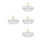 4Pcs Sturdy Silver Iron Mini Shopping Basket Desktop Storage and Decor 4
