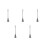 5Pcs Kitchen Stainless Steel Pot Brush Silver Handle Scrubber 5