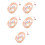 5Pièces Sac Transparent PVC Rose Accessoire Rangement Mini 10