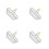 4Pcs Sturdy Silver Iron Mini Shopping Basket Desktop Storage and Decor 5