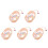 5Pièces Sac Transparent PVC Rose Accessoire Rangement Mini 4