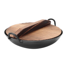 4Pièces Mini Wok En Fer À Double Accessoire Cuisine Miniature