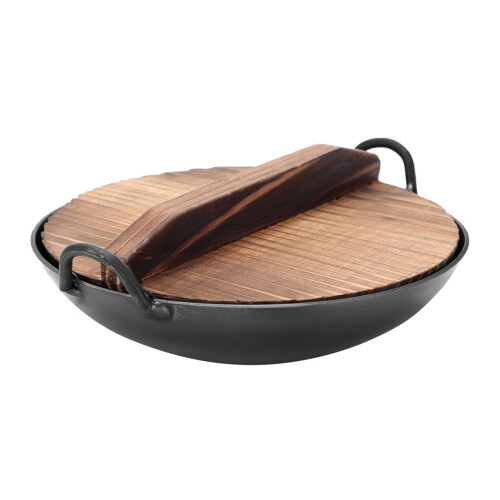 4Pièces Mini Wok En Fer À Double Accessoire Cuisine Miniature