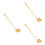 3Pcs Golden Stainless Steel Serving Spoon Long Handle Kitchen Ladles 5