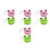 8Pcs Retractable Measuring Tape Flexible ABS Keychain 7