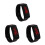 3Pièces Digitales LED Enfants Bracelet Silicone Noir Ajustable 8