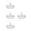 4Pcs Sturdy Silver Iron Mini Shopping Basket Desktop Storage and Decor 8