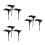 15Pièces T-Handle Roller Skate PVC Noir Outil Maintenance 9