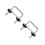 2Pièces Fixations U-Bolt Argentées Pour Barres Coffres De Toit Auto 4
