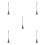 5Pcs Kitchen Stainless Steel Pot Brush Silver Handle Scrubber 6